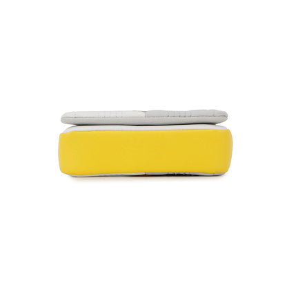 BURBERRY TB logo Lola Yellow/Gray/White Leather
