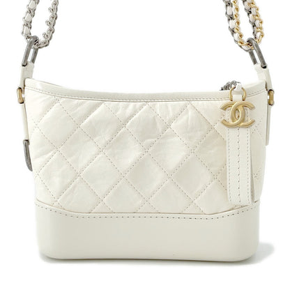 CHANEL Gabriel de CHANEL Hobo Bag WhiteA91810 Calf Leather Size Mini
