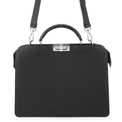 FENDI Peekaboo Icy You Black7VA529 Leather Size Medium