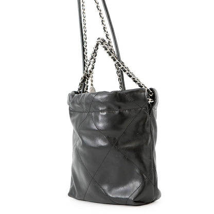 CHANEL CHANEL22 ChainShoulder Bag BlackAS3980 Shiny Calf Leather Size Mini