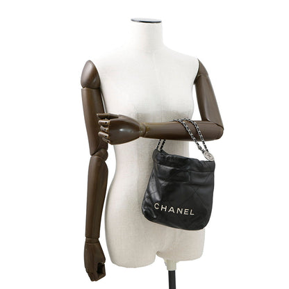 CHANEL CHANEL22 ChainShoulder Bag BlackAS3980 Shiny Calf Leather Size Mini