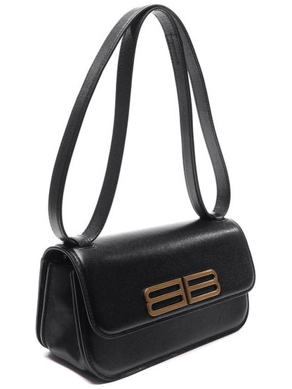 Luxury Balenciaga Trending 2025 BB Logo Gossip Small Shoulder Bag Black
