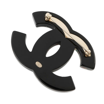CHANEL CC Logo Star Brooch Black/Multicolor Plastic Metal Rhinestone