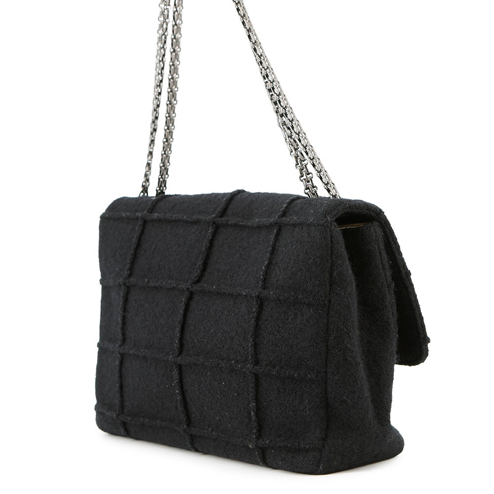 CHANEL 2.55 Chocolate Bar ChainShoulder BlackA37590 Felt