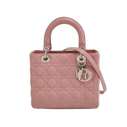Lady Dior 2012 Medium Pink Cannage Leather Handbag