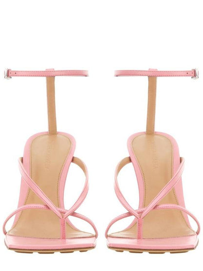 Luxury Bottega Veneta Stretch Leather Sandal Heels Pink