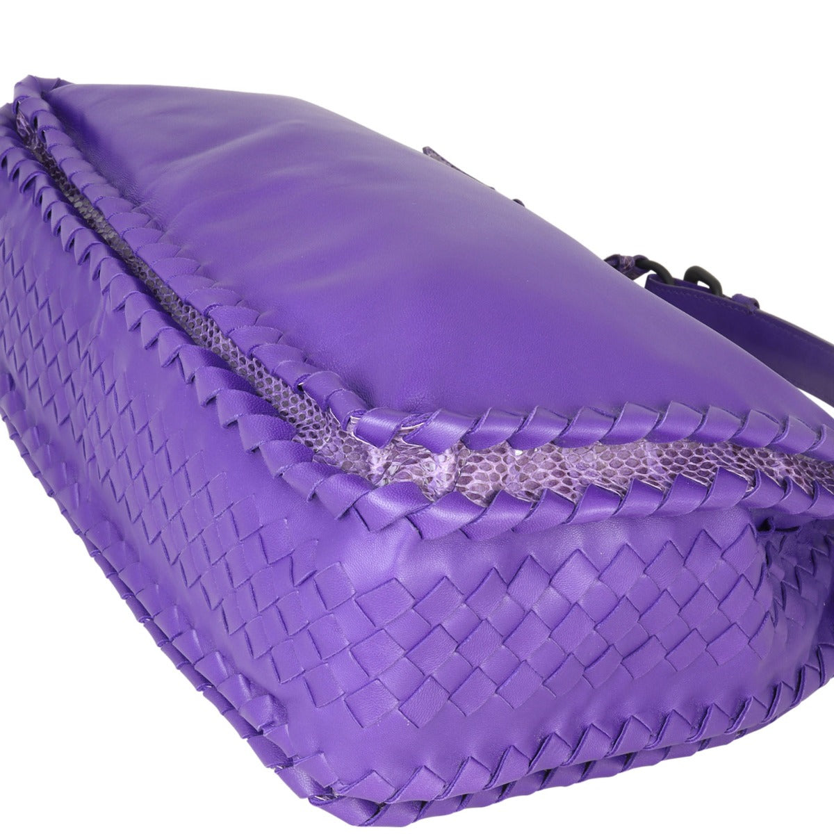 Bottega Veneta Nappa Ayers Python Trim Shoulder Bag