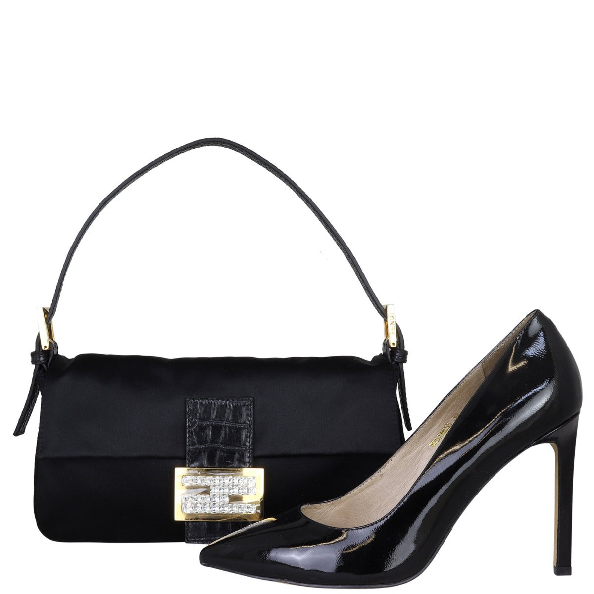 Fendi Baguette Crystal Embellished Bag