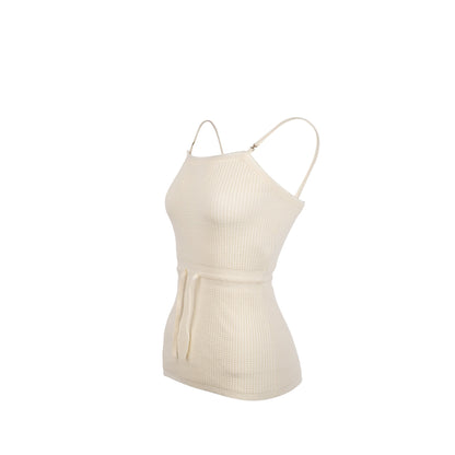 Chanel Size 36 Knit Tank Dress Cotton/Polyamide White
