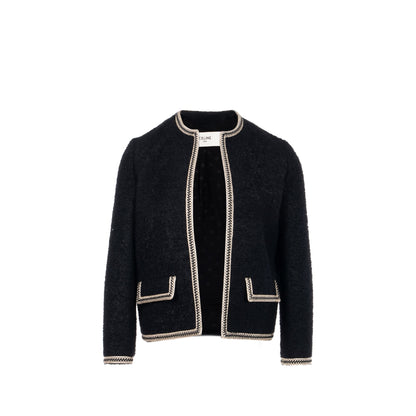 Celine Size 34 blazer laine / mohair black