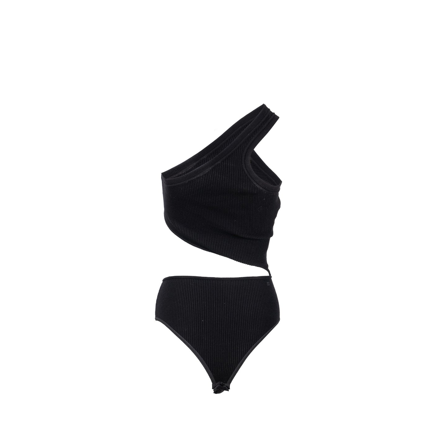 Celine Size One Shoulder Underpinning Wool/Polyamide Black