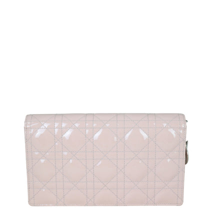 Dior Lady Dior Patent Cannage Pouch
