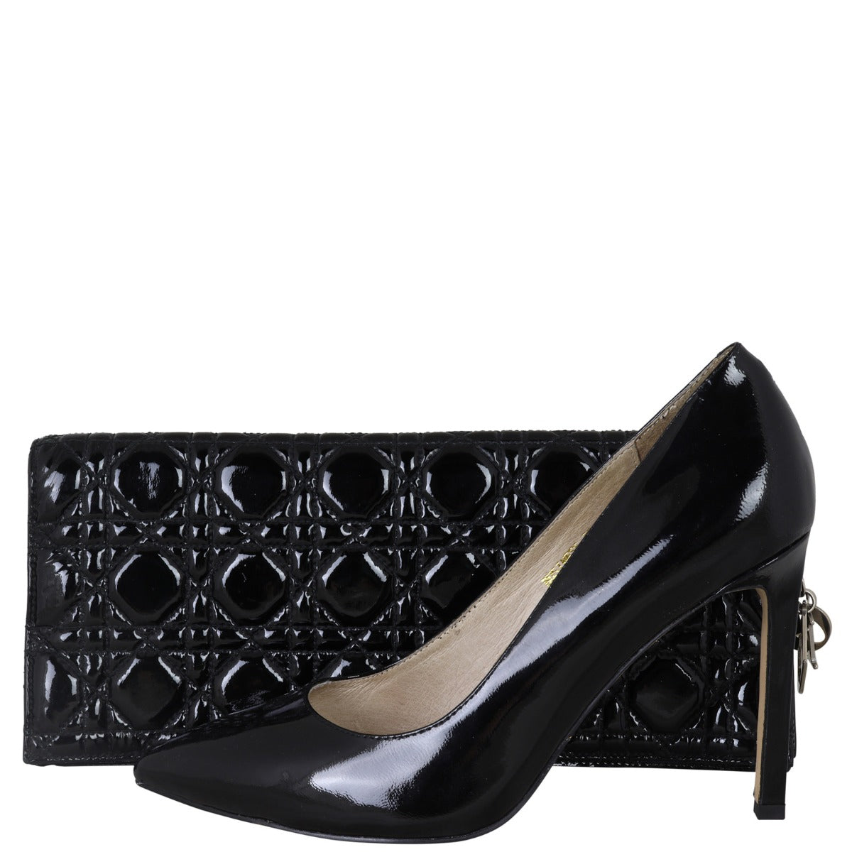 Dior Lady Dior Patent Cannage Clutch
