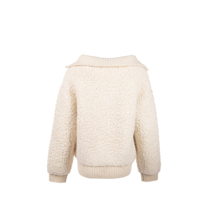Celine size sweater Laine/Alpaga/Soie White