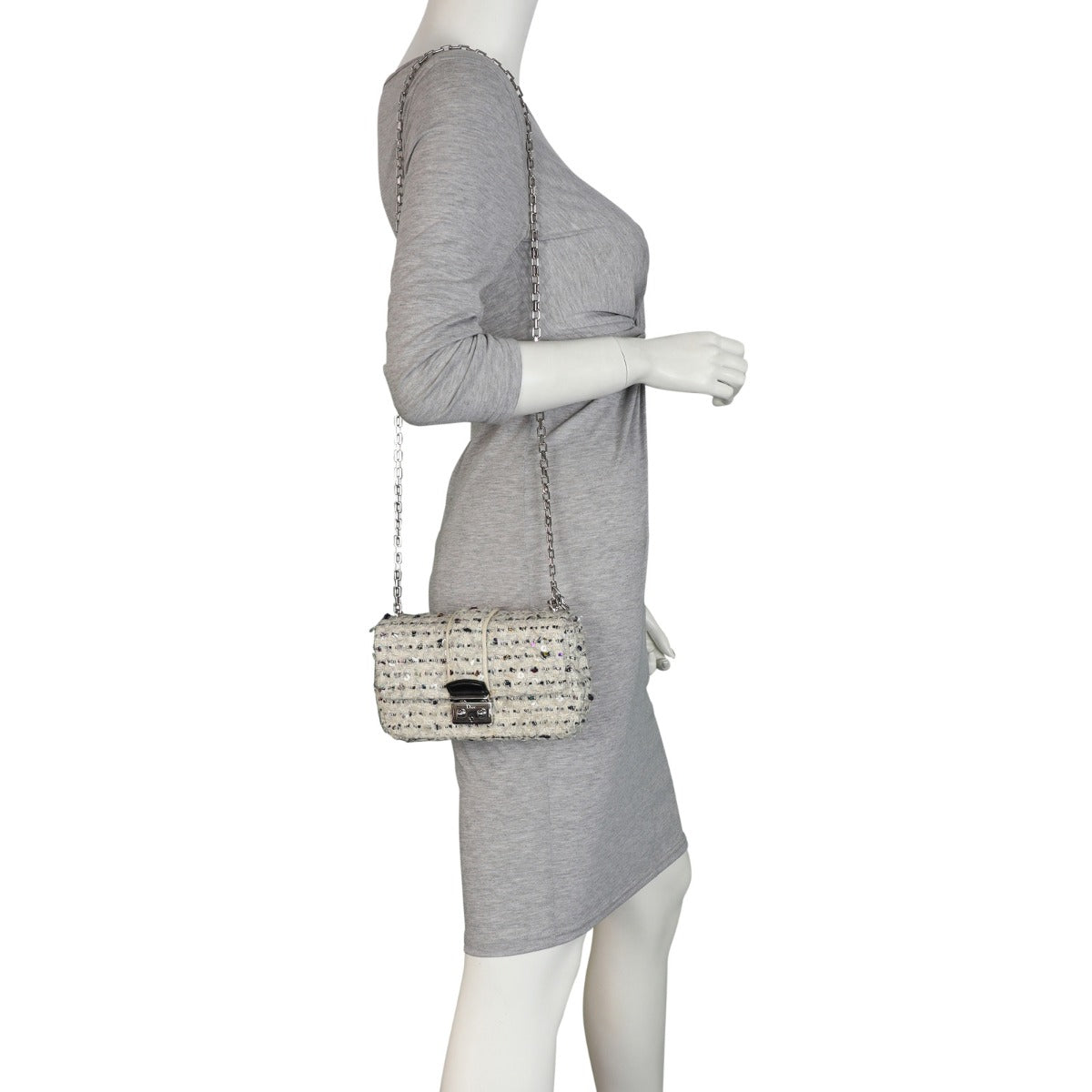 Dior Miss Dior Mini Tweed Flap Bag