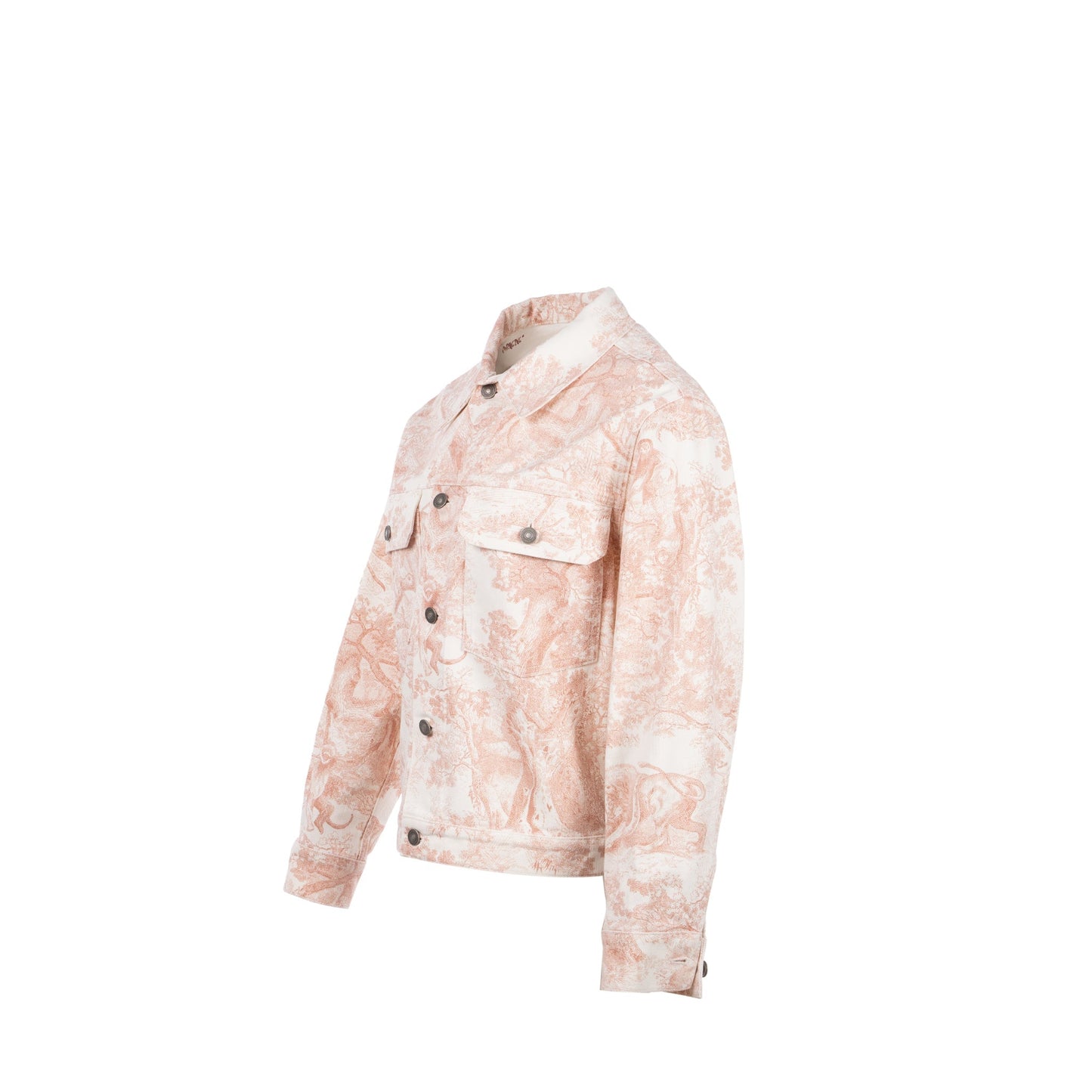 Dior Size 34 graphic print jacket neutrals cotton pink