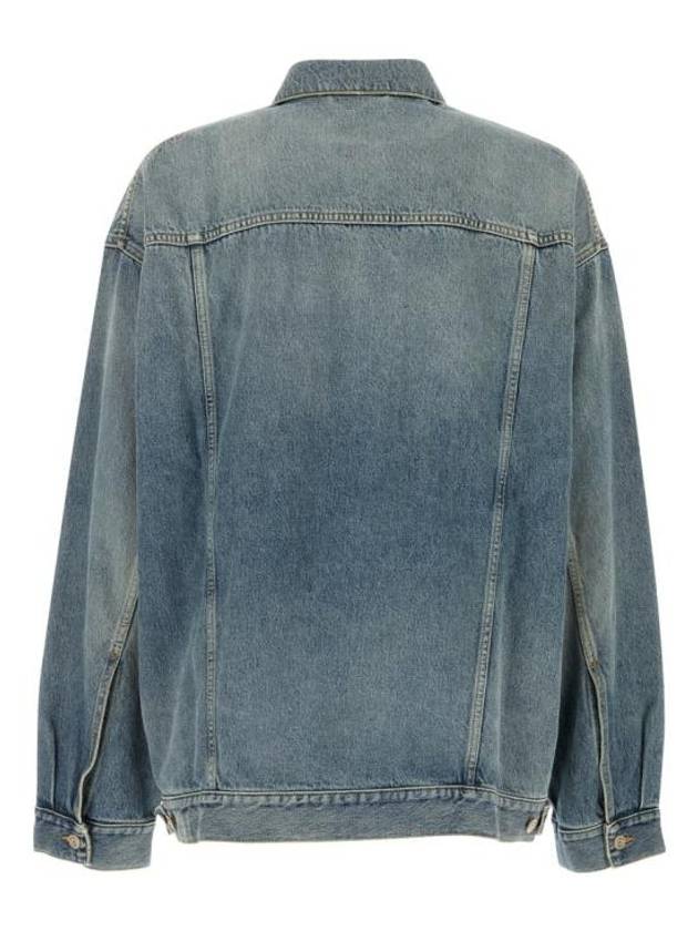 Luxury Balenciaga Trending 2025 Oversized Fit Denim Jacket Blue