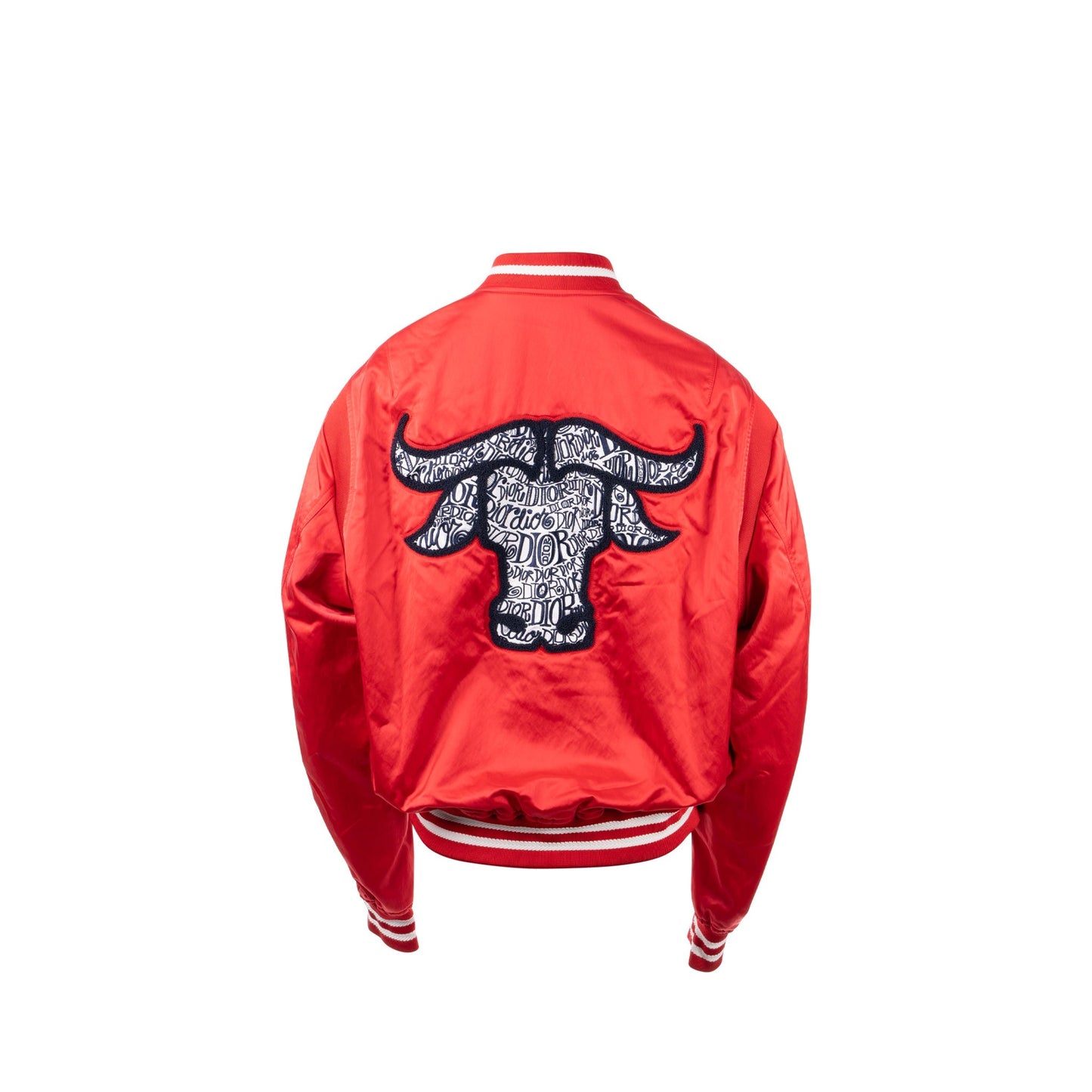 DIor Size 50 Shawn Stussy Limited Edition Zipped Bomber Jacket Polyamide Red