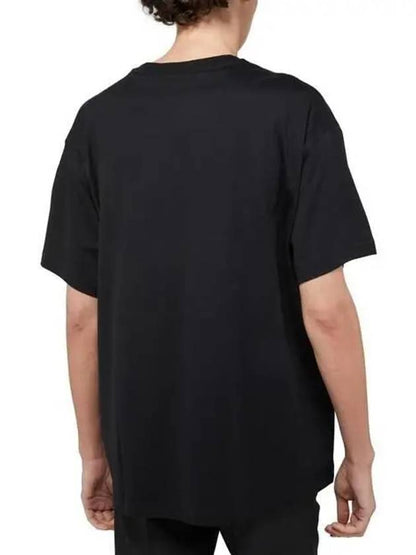 Luxury Burberry Equestrian Night Print Short Sleeve T-Shirt Black