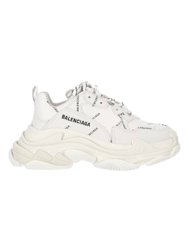 Luxury Balenciaga Trending 2025 Triple S All-Over Logo Low Top Sneakers White
