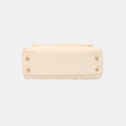 Chanel Coco Handle Small Beige Caviar Leather Gold Hardware, 2017