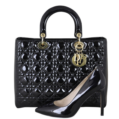 Dior Lady Dior Large Patent