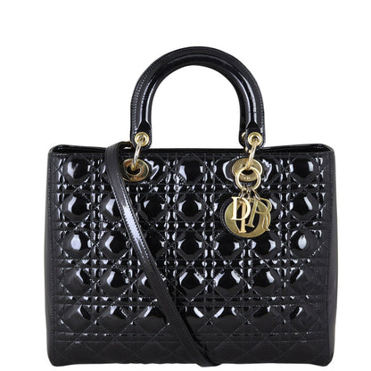 Dior Lady Dior Large Patent