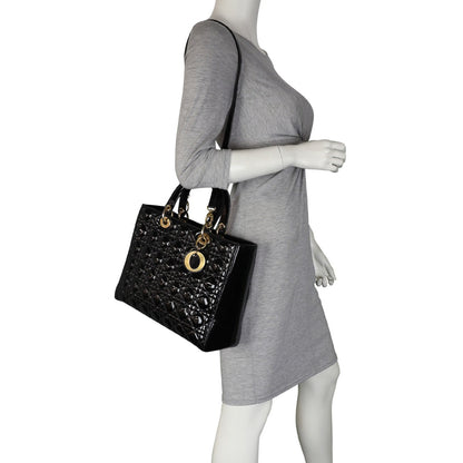 Dior Lady Dior Large Patent