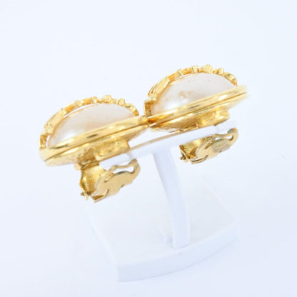 CHANEL Earring Plated Gold, Faux Pearl gold Women