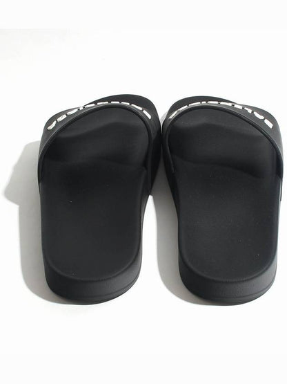 Luxury Balenciaga Trending 2025 Men's Logo Full Slippers Black