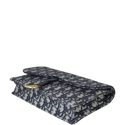Dior Saddle Pouch Wallet on Chain Oblique