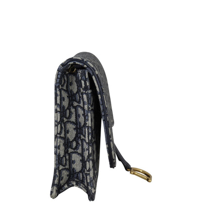 Dior Saddle Pouch Wallet on Chain Oblique