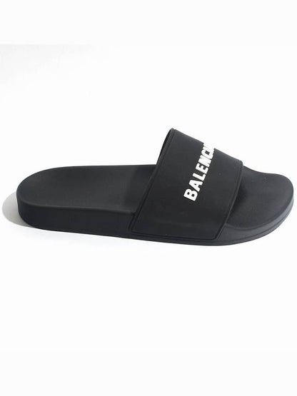 Luxury Balenciaga Trending 2025 Men's Logo Full Slippers Black