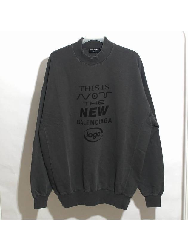 Luxury Balenciaga Trending 2025 This Not Logo Cotton Sweatshirt Black