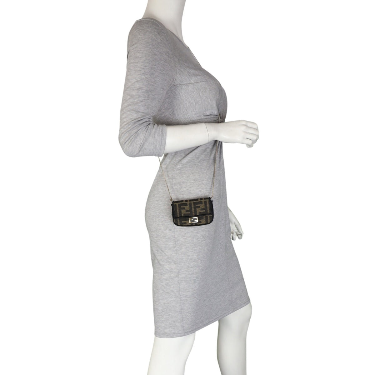 Fendi Nano Baguette Charm Jacquard