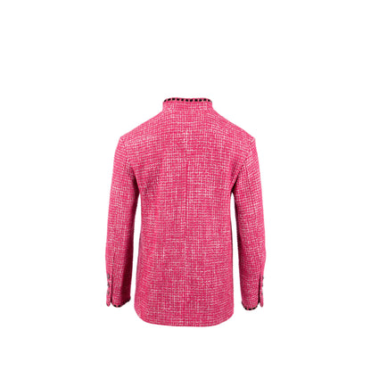 Chanel Size 34 Tweed Jacket Pink/White/Black