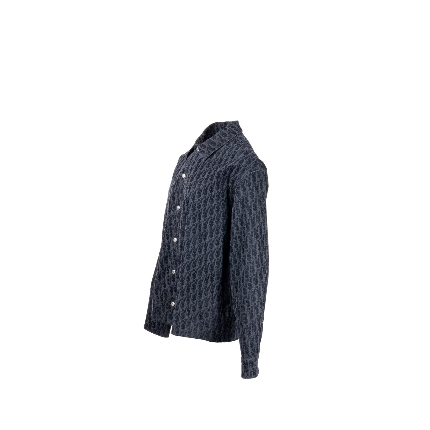 Dior Size 50 Oblique Overshirt Velvet/Denim Navy