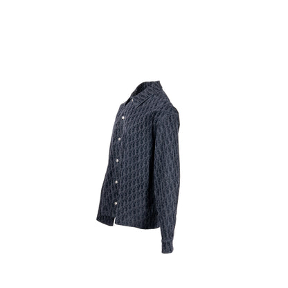 Dior Size 50 Oblique Overshirt Velvet/Denim Navy
