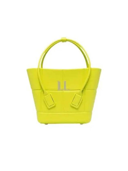 Luxury Bottega Veneta Arco Mini Rubber Tote Bag Kiwi