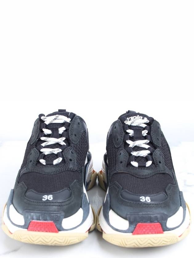 Luxury Balenciaga Trending 2025 Triple S black red sneakers 36 230
