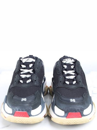Luxury Balenciaga Trending 2025 Triple S black red sneakers 36 230