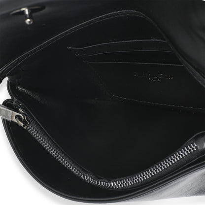 Dior Black Puffy Calfskin Macrocannage Mini Caro Bag