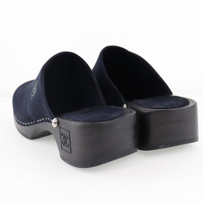 CHANEL Sandals G21635X01036 Suede black 36