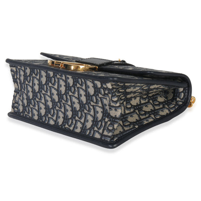 Dior Blue Oblique Dior 30 Montaigne Chain Bag