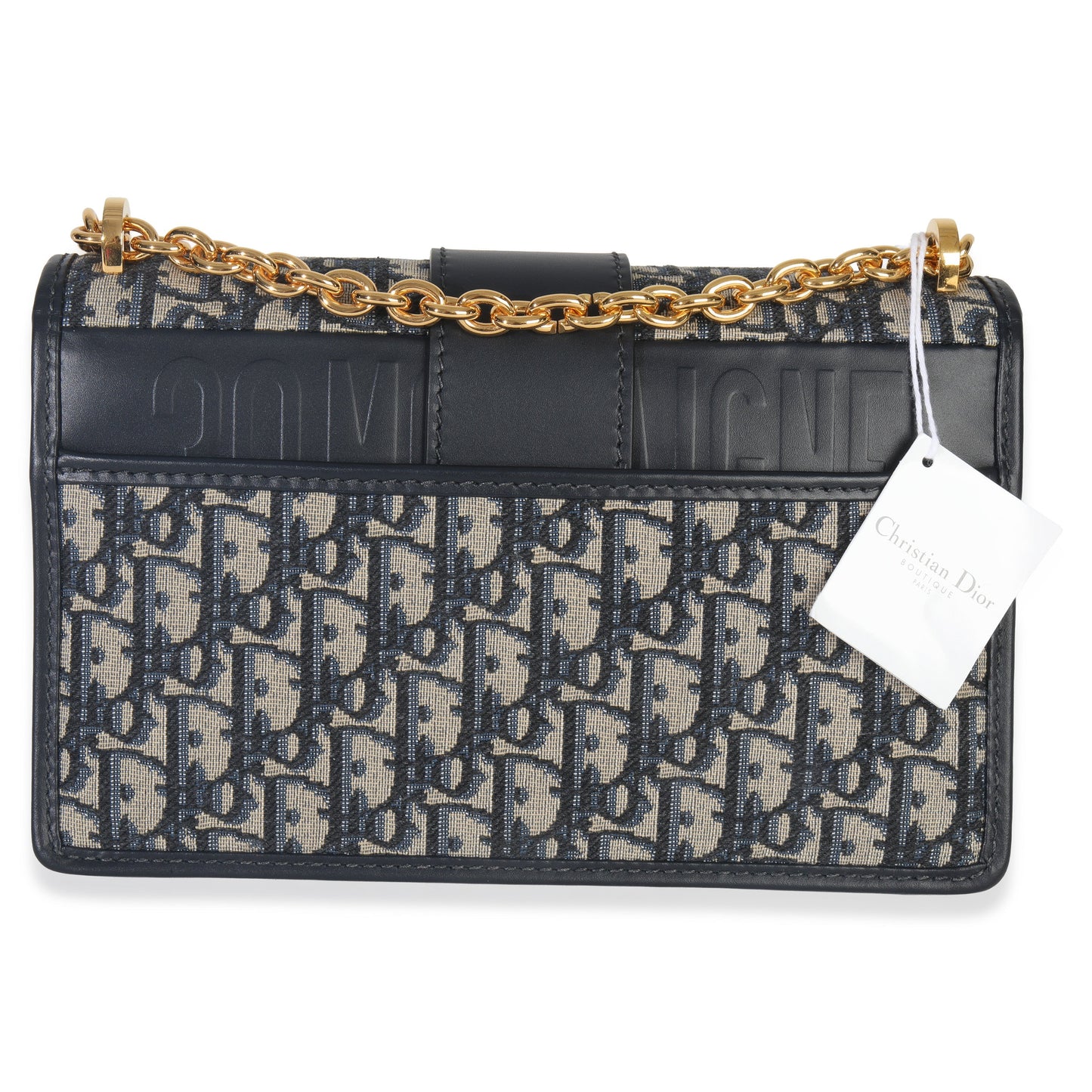 Dior Blue Oblique Dior 30 Montaigne Chain Bag
