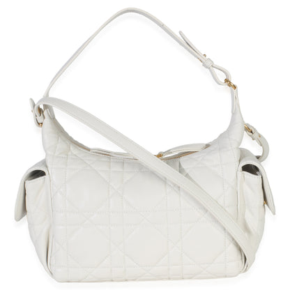 Dior Latte Lambskin Macrocannage Medium D-Dream Bag