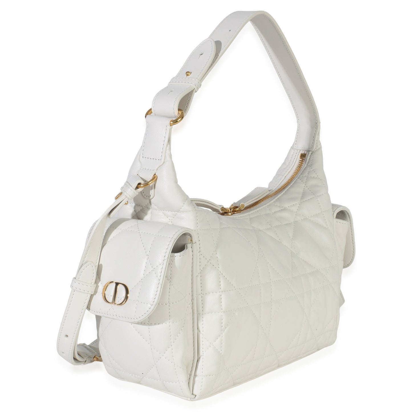 Dior Latte Lambskin Macrocannage Medium D-Dream Bag