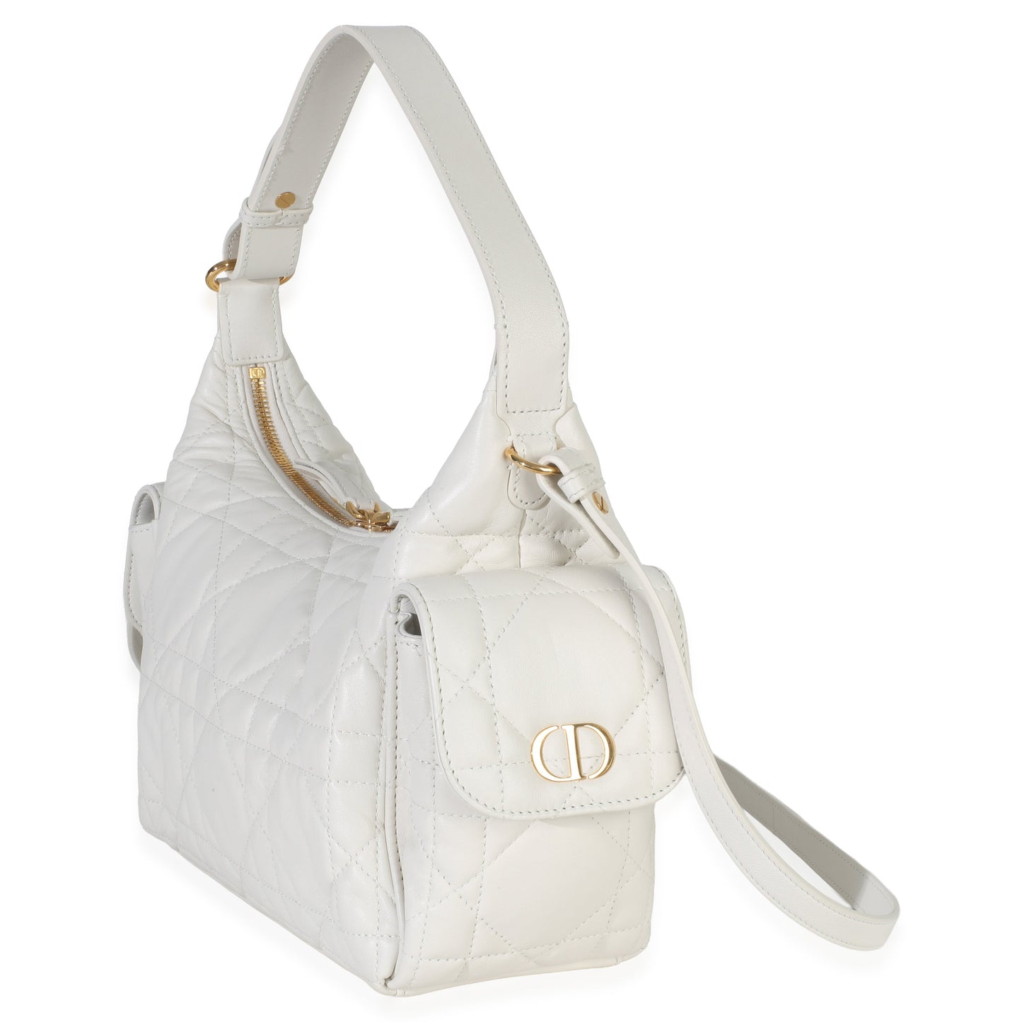 Dior Latte Lambskin Macrocannage Medium D-Dream Bag