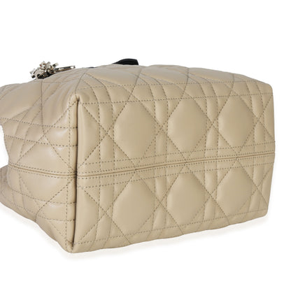 Dior Rope Beige Black Calfskin Macrocannage Small Toujours