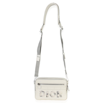 Dior X DANIEL ARSHAM White Grained Calfskin Safari Messenger